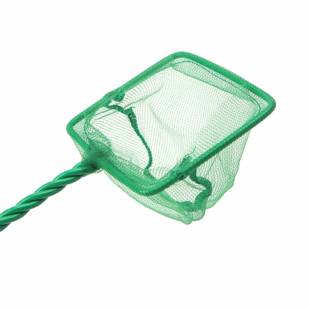 Aquarium fishing net 1PC green aquarium fish tank square shrimp small betta tetra fish net 3"-10" 6 sizes