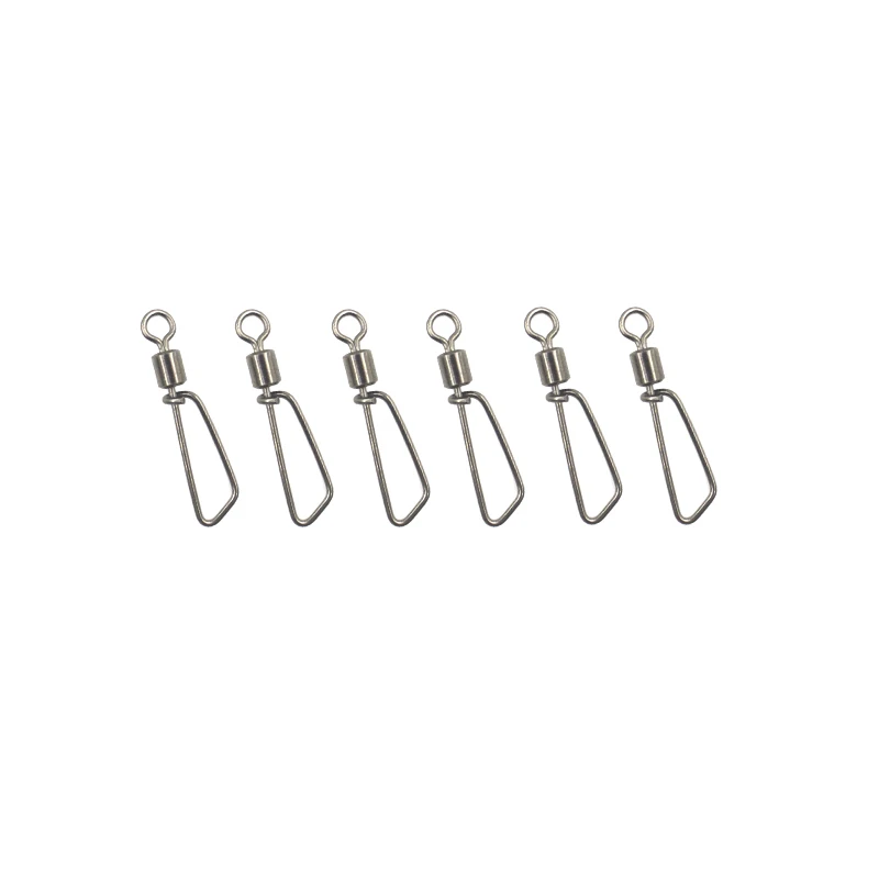 10PCS Rolling Swivel With T-shape snap Fishing High Quality Connector Pin Bearing Fishing Tackle Accessories jooyoo
