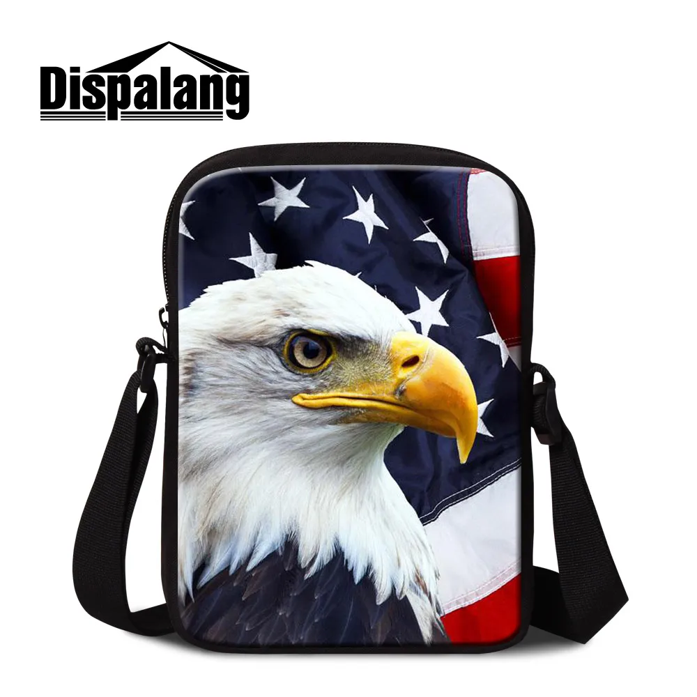 

Dislapang Mini Messenger Bags for Boy Inclined Shoulder Bag Design Eagle Animal on Satchel Fashion Chest Postal Crossbody Clutch
