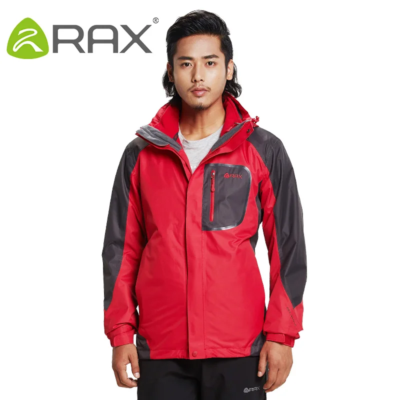 Rax Hiking Jackets Men Waterproof Windproof Warm Hiking Jackets Winter Outdoor Camping Jackets Women Thermal Coat 43-1A062