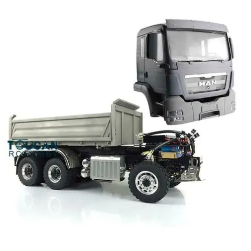 LESU 1/14 RC Hydraulic MAN 3Axles 6*6 Dumper Truck Motor Radio DIY Tmy Model  THZH0203
