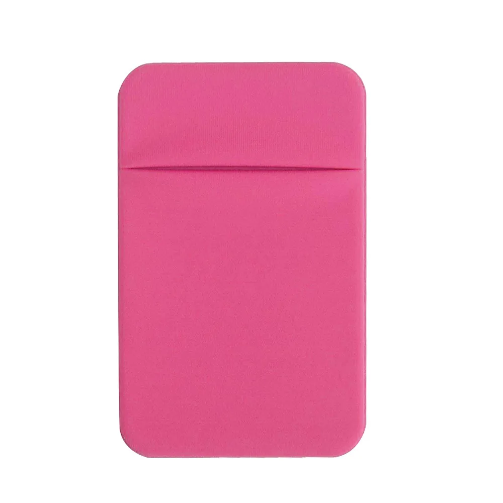 Съемный универсальный чехол тонкий карманный кредитный мини-сумка держатель карточки клейкий кошелек для телефона - Цвет: Rose Gold