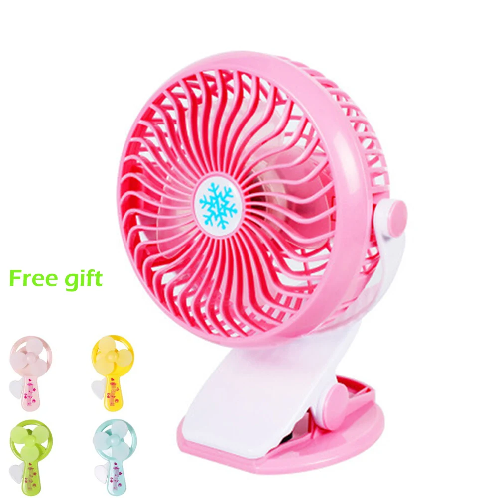 

Multifunction Portable Mini USB Fan Clip Rechargeable Baby Stroller Fans USB Desk Fan Air Cooling free Give a gift at random