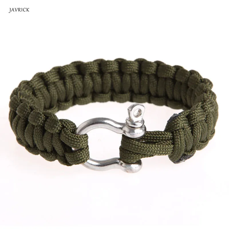 Paracord Survival Rope Bracelet Camping Hiking Friendship Steel Buckle