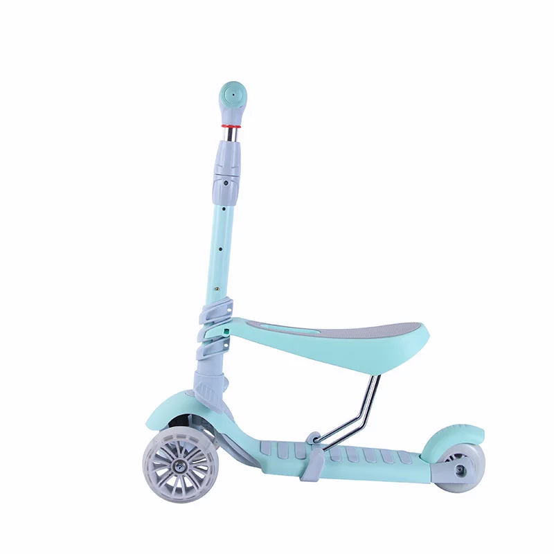 Creative children's scooter with seat three-in-one children's scooter portable stroller