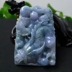Мьянма натуральный товары Colgante де Нефритовое ожерелье льда виды особенности тонкой работы jade властный дракон кулон