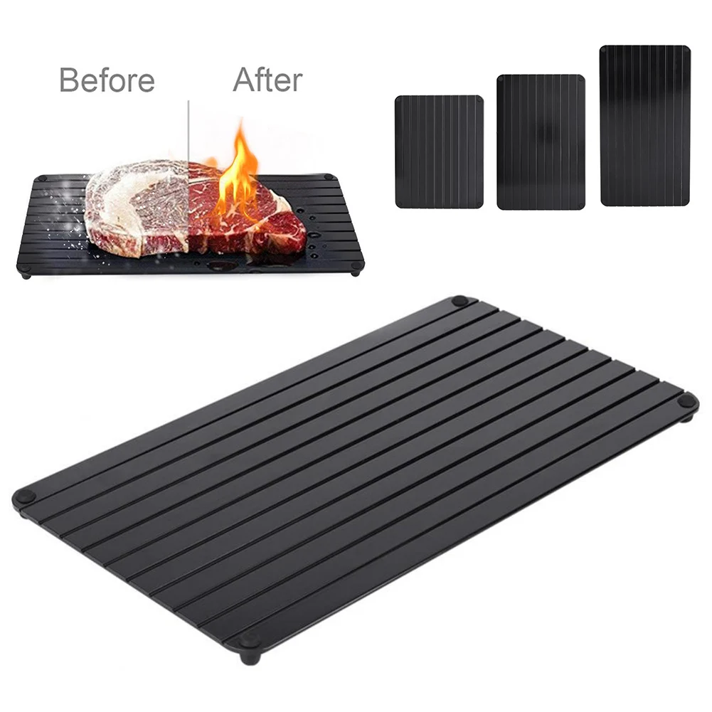 Thaw Fast Quickly Meat Seafood Plate Frozen Food Defrosting Tray Aluminum Kitchen Tools Home Thaw Fast Quickly Meat Seafood Plate Frozen Food Defrosting Tray Aluminum Kitchen Tools Home