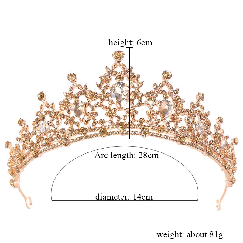 Золотой/синий кристалл горного хрусталя Noiva невесты тиары и короны украшения для волос день рождения диадема головной убор Свадебные аксессуары для волос