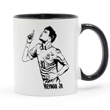 Neymar Jr футбольная кофейная кружка, керамическая чашка с цветной ручкой Внутри Подарки 11 унций GA1190