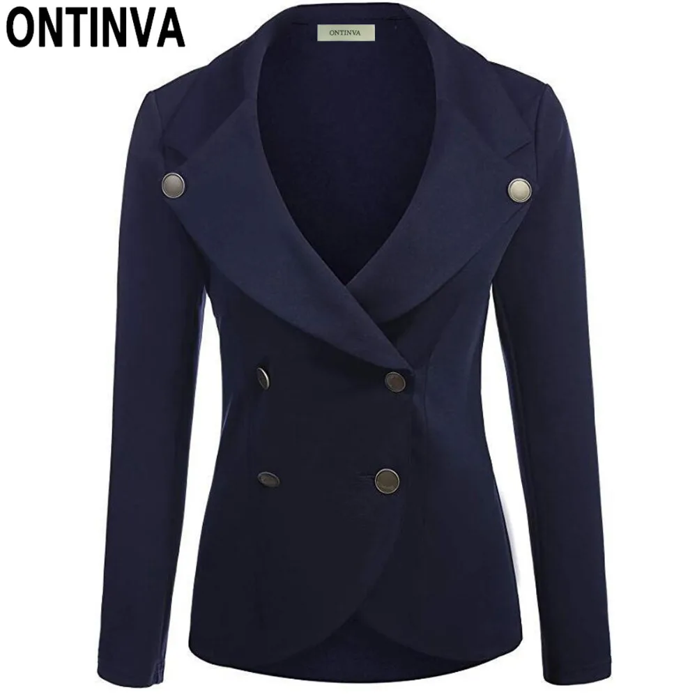Office Lady Fashion Slim Blazers 2019 Spring Women Long