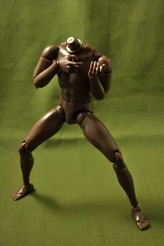 

1:6 Scale Men Black Wide/Narrow Shoulder 12" Figure Body fit For 1/6 Man Head Carving Accesssory