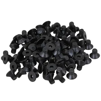 

Black 6mm Length Metric Thread M4 Carbon Steel Countersunk Flat Head Hex Socket Cap Screws Bolts Pack of 100