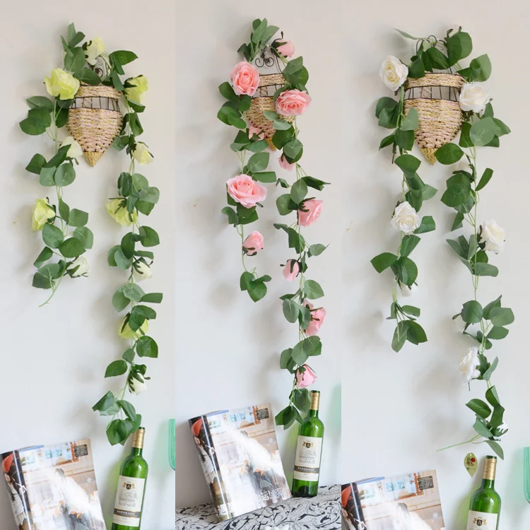 Artificial flower rose vine air conditioning hallway decoration flower