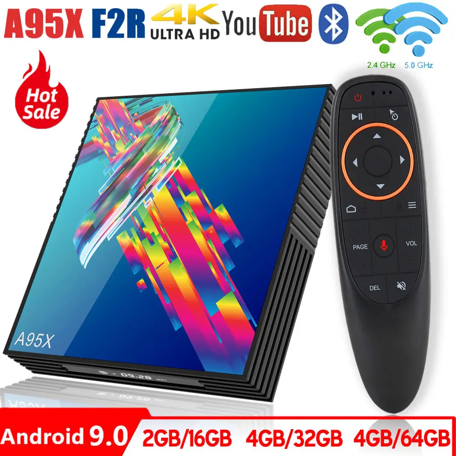 A95X R3 Смарт Android TV Box 9 0 с двумя камерами процессор Rockchip RK3318 2 4G/5G Wi Fi BT4.0 4 Гб 64 Google Player