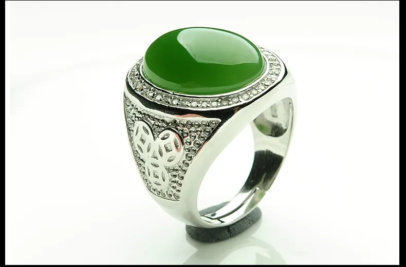 inlay and Tian Biyu egg rings lady men with retractable certificate models Silver for men's women/ | Украшения и аксессуары