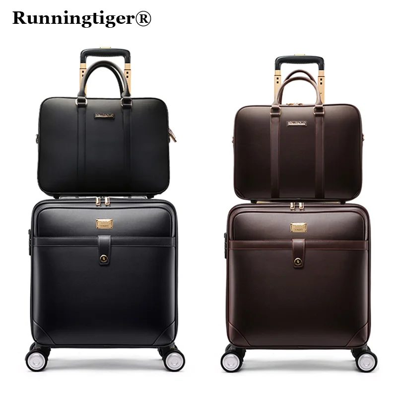 

Luxury Men Travel Luggage Set Women Suitcase set Waterproof PVC Trolley case 20inch boarding case business laptop travel bags