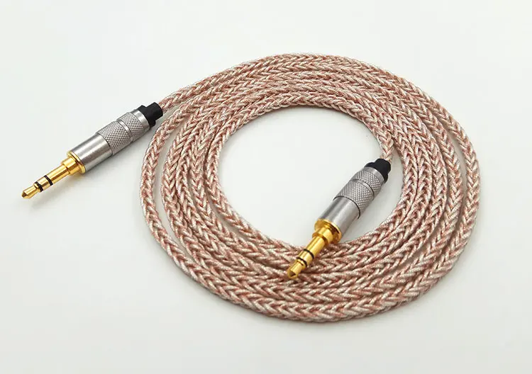 DIY наушников кабель Медь-серебряного сплава 3.5 мм до 3.5 мм