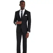 New style custom made groom tuxedos one button Man’s Wedding formal occasion groom Suits two pieces(jacket+pant+tie)