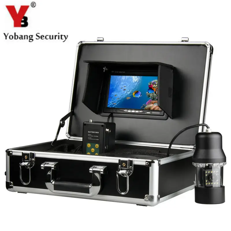 

YobangSecurity 1/3 CCD 700TVL Underwater Fishing Camera video Fish Finder 7" LCD Monitor LED Rotate 360 Degree With DVR recorder