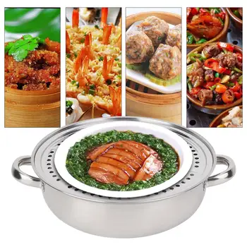 

TOPINICN Pots 28CM Stainless Steel Single Layer Stockpot Hotpot Food Steamer Pot Cookware Household Cooking