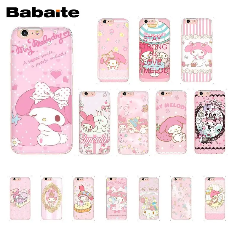 

Babaite Cute My Melody Little Twin Stars Phone Case for iphone 11 Pro 11Pro Max 8 7 6 6S Plus X XS MAX 5 5S SE XR