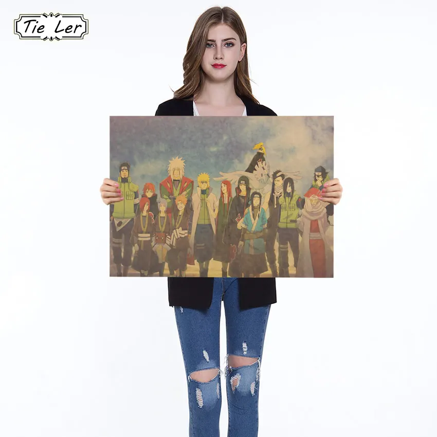 

Home Decoe Kraft Paper Japanese Cartoon Comic Naruto A Style Poster Bar Cafe Decorative Painting Wall Sticker