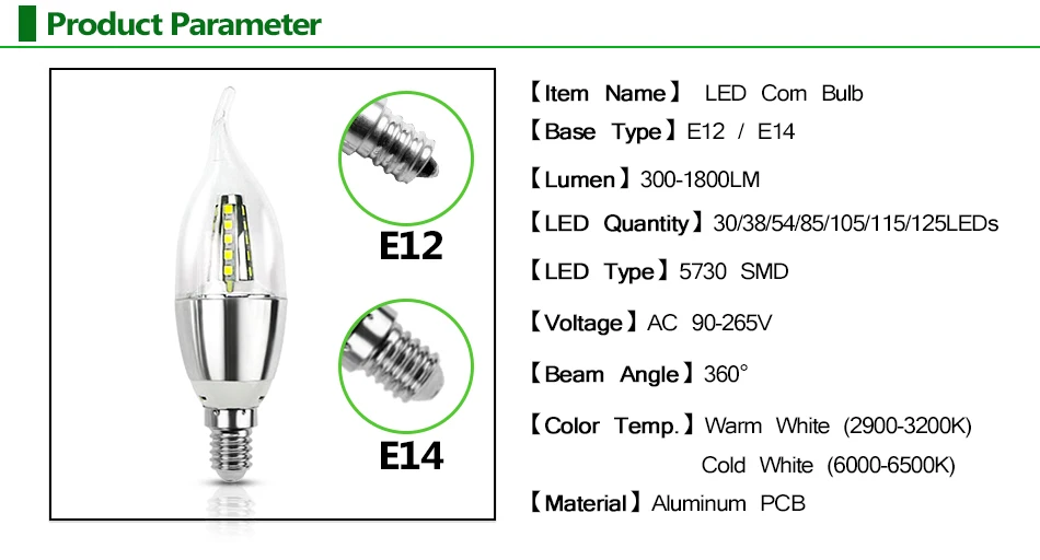 Светодиодный светильник-кукуруза E27, E14, 110 В, 220 В, SMD5730, 3 Вт, 7 Вт, 12 Вт, 15 Вт, 18 Вт, светильник, лампада, светодиодный, диодные лампы, энергосберегающий светильник для дома