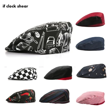 

High quality chef hats Chef Hats Cafe Bar Waiter Beret Restaurant Kitchen Workwear Baking Caps Men Women Breathable Forward Caps