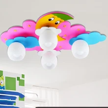 Top E27 110V-220V Led children ceiling lights Acrylic shade Led lustre lighting modern lamp china wooden light