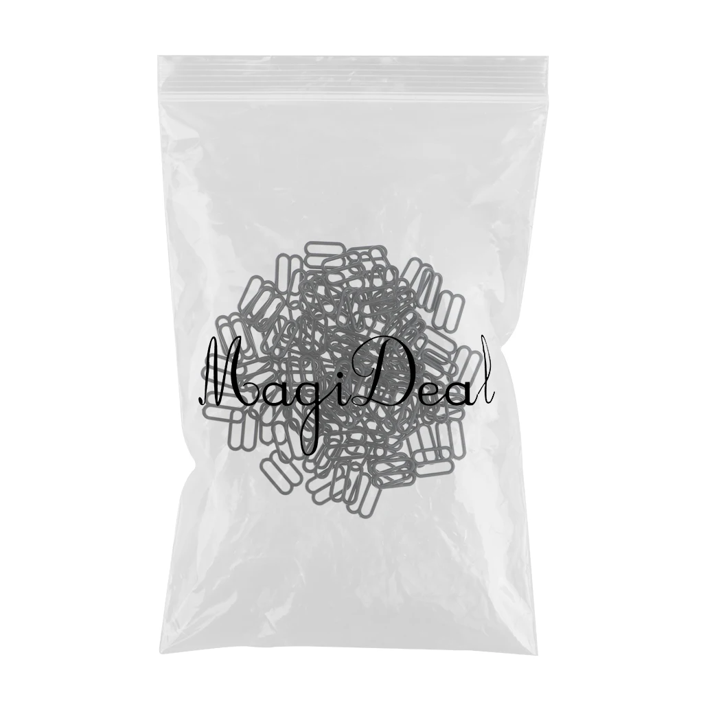 100pcs Plastic Lingerie Bra Strap Sliders Adjuster Hook for Corset Garter Bikini