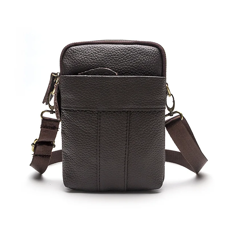 

2018 Business Messenger Bag Men Shoulder Bags Real Genuine Leather Small Male Crossbody Totes Mini Flap Handbags Black Brown