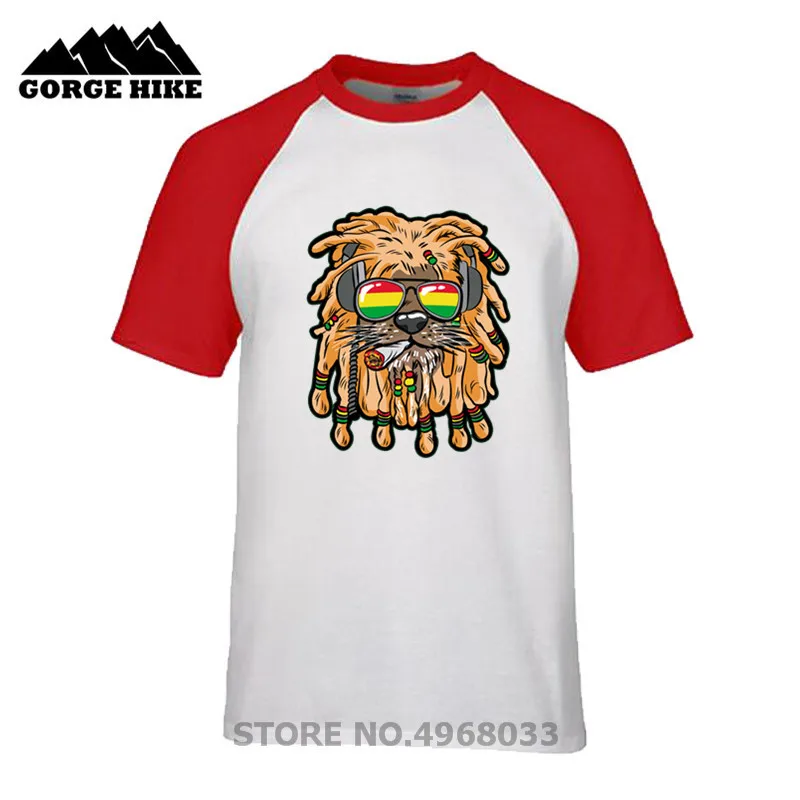 

Lion Simba Style Tshirt Funny Anime T-shirt Rastafari RASTA LION Joint Smoking Weed 420 Pot Hash Men Summer Short Sleeve T shirt