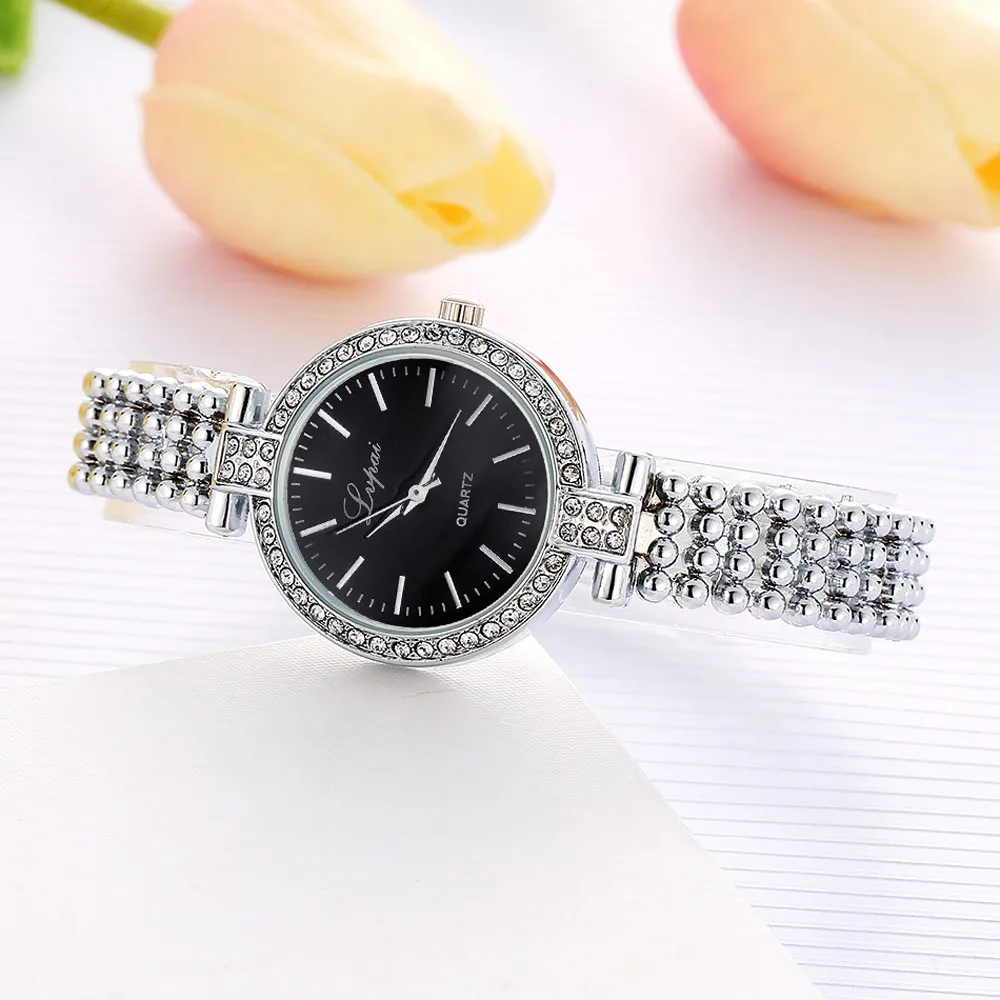 LVPAI женские Стразы, кварцевые часы для женщин, роскошный браслет из нержавеющей стали, наручные часы, женские модные наручные часы с маленьким циферблатом# LH