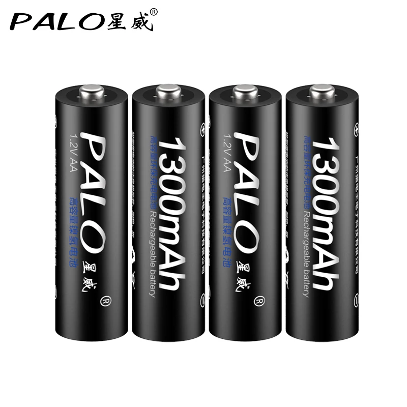 PALO 20 шт. аккумуляторная батарея AA 2A 1300mAh Ni-MH 1 2 V с предварительно заряженным
