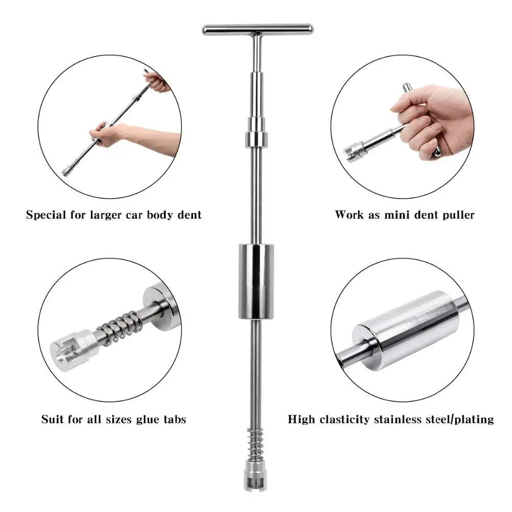 6pc Slide Hammer Tool Puller Metal Car Paintless Dent Hail Lifter Removal Repair 6pc Slide Hammer Tool Puller Metal Car Paintless Dent Hail Lifter Removal Repair