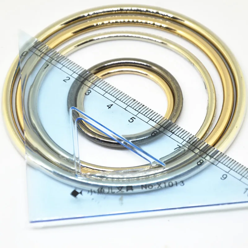 50 шт. 30 мм/35 мм/60 мм/70 мм/80 мм Черный Золотой Серебряный круг большое уплотнительное кольцо соединения сплава металла сумки пряжки ремня аксессуар «сделай сам»