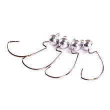 25 шт. Jighead червь крючок 5 г/7 г Рыбалка Мягкие плавание приманки Крючки Джиг углеродистой стали острые иглы точка Крючки бас Pesca Anzuelos