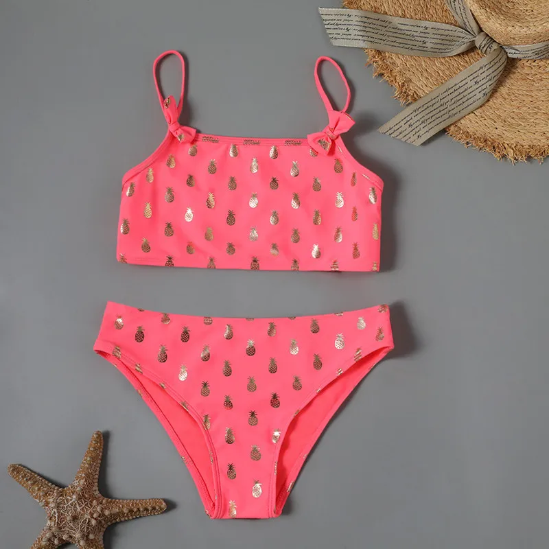 pineapple 2 piece bathing suit