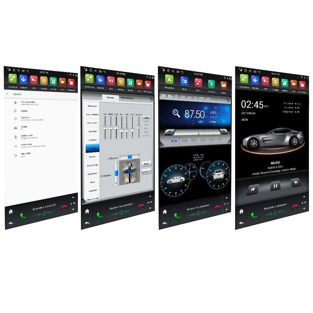 Clearance Carbar 13.3" Tesla Style Android 8.1 Car DVD GPS Player For Toyota Land Cruiser LC200 2018 Car Stereo Radio Navigation Audio 5