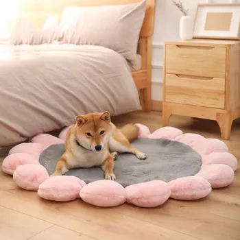 

Dropshipping Pet Mat New Dog Kennel Mat Flower Pet Mat Small Dog Teddy Pet Supplies