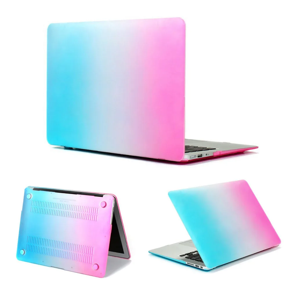Accessoires informatiques ordinateur portable cas couleurs arc,en,coque de protection pour mac livre