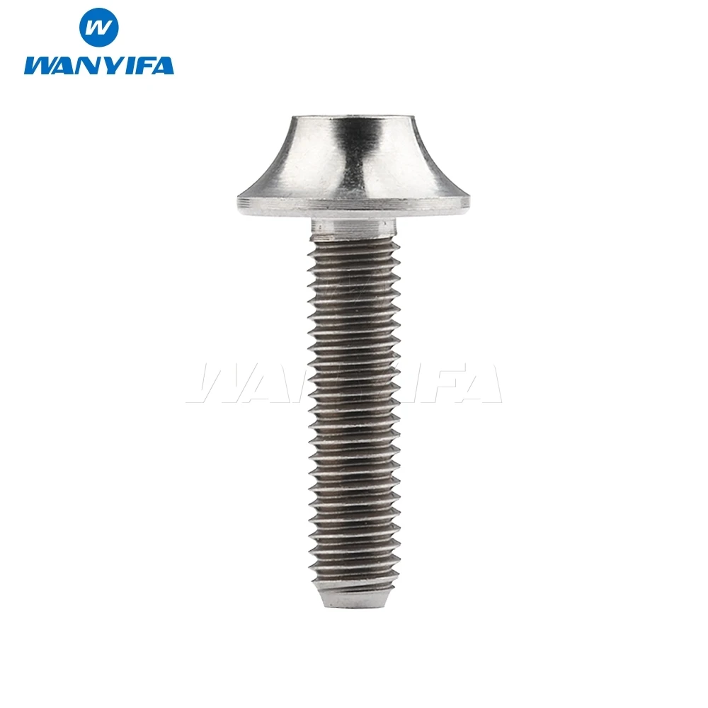 4 Pcs M5 Ti Mountain MTB Bike Bicycle Titanium Ti Flange Bolts Screw Nuts