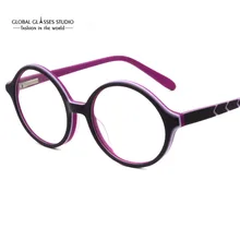 Дизайн девушки и студентов мода фиолетовый ацетатные оптические очки Студенческая рамка очки G119