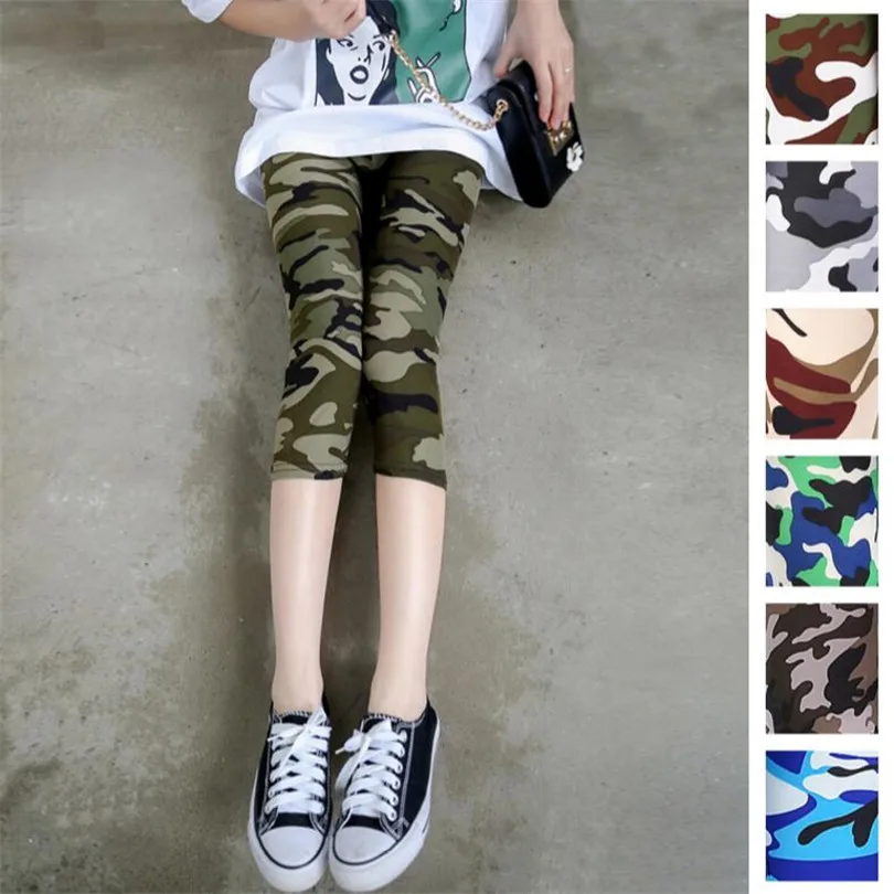 YSDNCHI Camouflage Leggings Fitness Pants Women Leggings Pantalones Print Legging Summer Soft Skin Legins Stripe Womens Capris spanx leggings