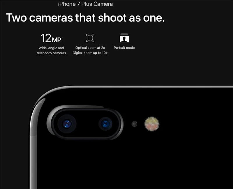 Оригинальный Apple iPhone 7 Plus завод разблокированный мобильный телефон 12MP двух камер широкоугольный 4 г LTE 5.5" 4 ядра A10 3G Оперативная память 32 г