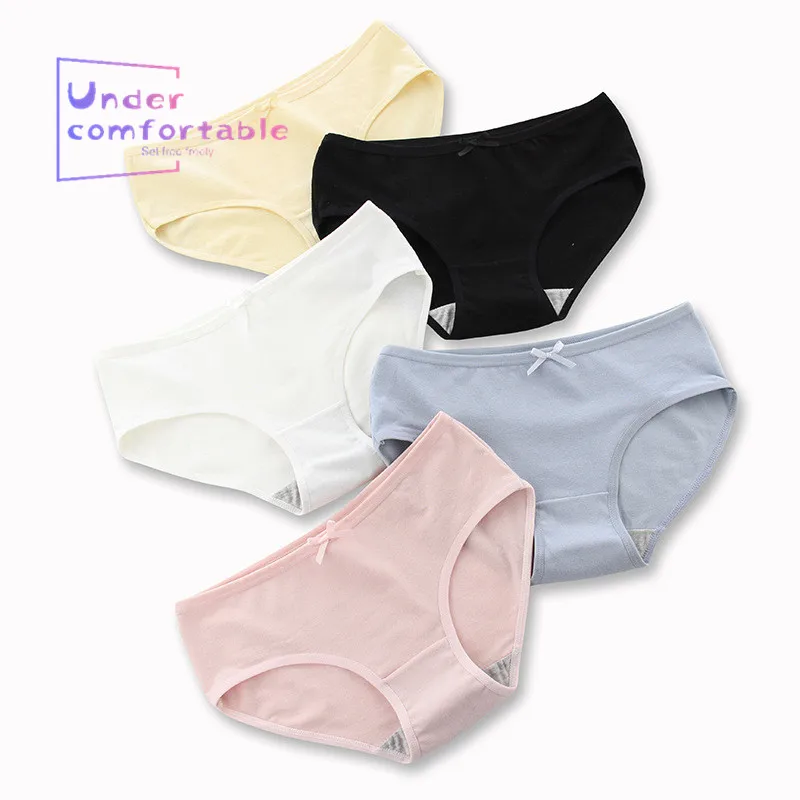 

2019 Panties for Women M-XXL Simple Pure Color Waist XL Plus Fat Underwear Package Hip Cotton Women's Underwear Underpants ok
