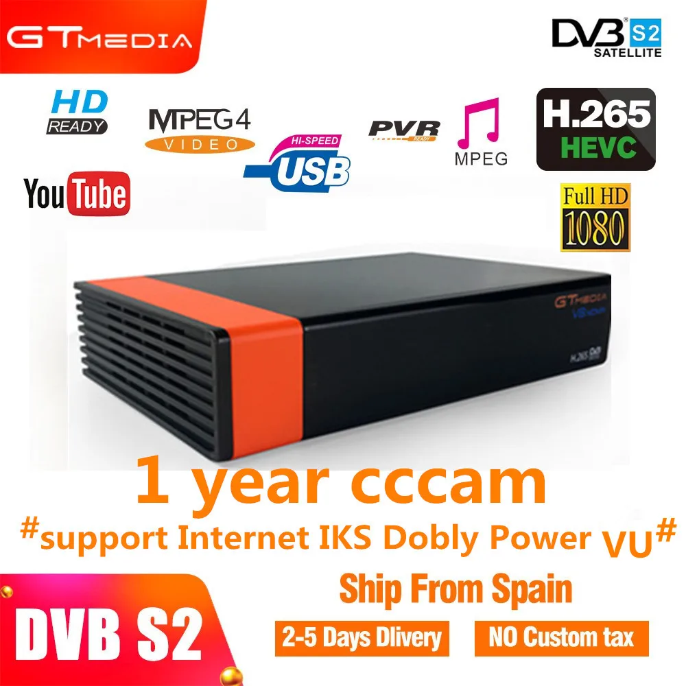 

GTmedia v8 nova dvb-s2 HD 1080P digital satellite receiver with cccam klein 1 year spain Europe updated v8 super built-in wifi