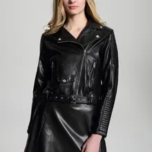 Модные тонкие Куртки из искусственной кожи Женские с длинным рукавом Короткие мотоциклетные зимние женские пальто на молнии зимние мото ПУ куртки женские