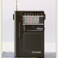 Tecsun R-808 радио портативный FM/MW/SW мини радио приемник+ наушники fm-радио