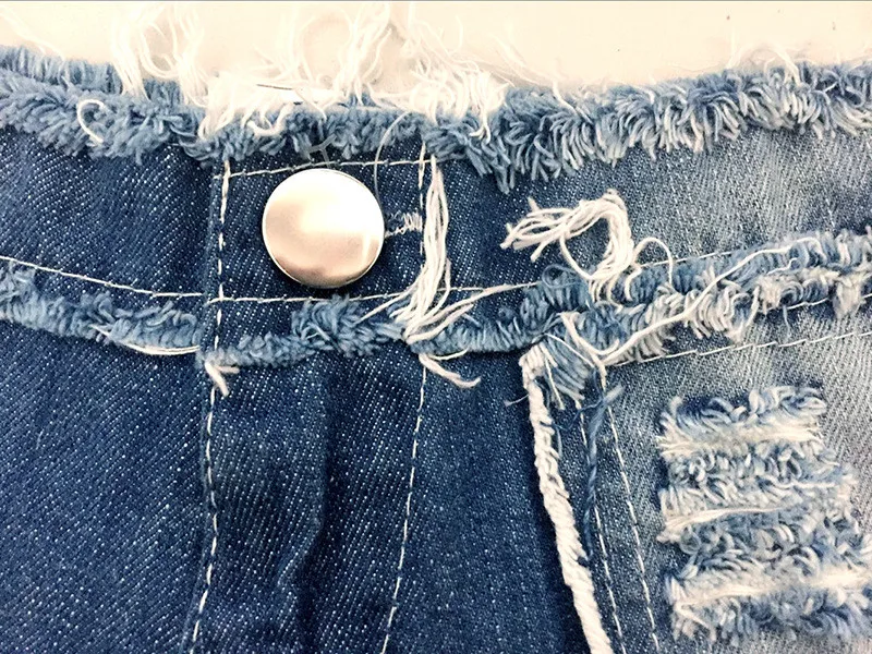 Новинка 2019 Лето Европейская и американская мода Низкая талия отверстие женские джинсовые шорты Горячие жан размеры s m руды размеры l xl
